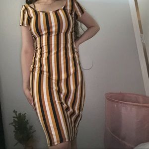 Stripped dress shirt sleeve